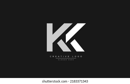 Alphabet Letters Initials Monogram Logo Kk Stock Vector (Royalty Free ...