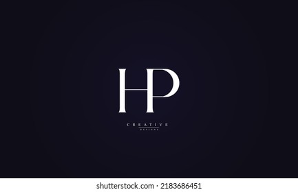 Alphabet letters Initial Monogram Logo HP PH H P