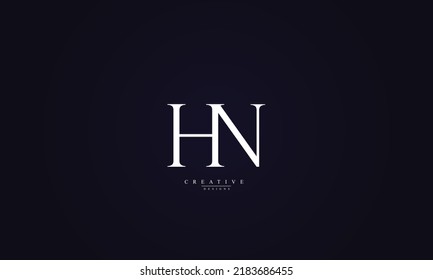 Alphabet letters Initials Monogram logo HN NH H N 