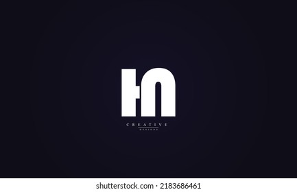 Alphabet letters Initials Monogram logo HN NH H N 