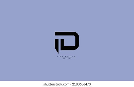 Letras alfabéticas Iniciales Logo ID DI I D