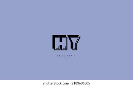 Alphabet letters Initials Monogram logo HY YH H Y 