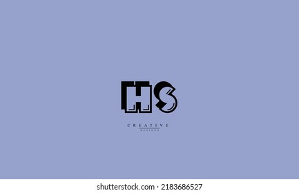 Alphabet letters Initials Monogram logo HS SH H S 