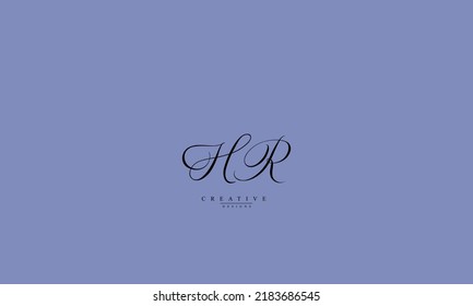 Alphabet letters Initial Monogram Logo HR RH R 