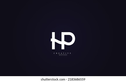 Letras alfabéticas Iniciales Monograma HP PH H P