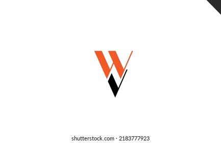 Alphabet letters Initials monogram logo WV, VW, W and V