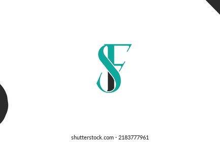Letras alfabéticas Iniciales monograma SF, FS, S y F