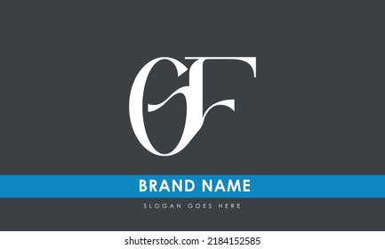 Alphabet letters Initials monogram logo GF, FG, G and F