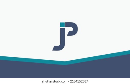 Alphabet letters Initials monogram logo JP, PJ, J and P
