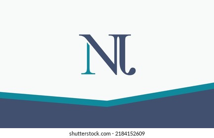 Alphabet letters Initials monogram logo NJ, JN, N and J