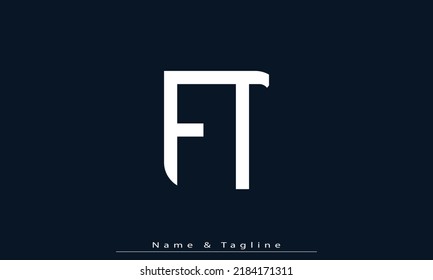 Letras alfabéticas Iniciales Monograma FT , TF