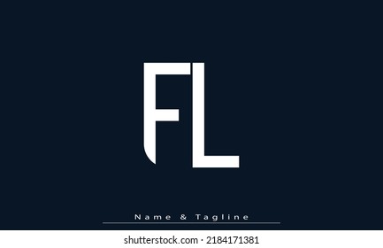 Alphabet letters Initials Monogram logo FL , LF