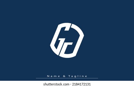 Alphabet letters Initials Monogram logo GJ , JG