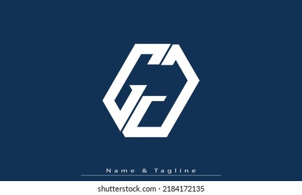 Letras alfabéticas Iniciales Monograma GJ , JG