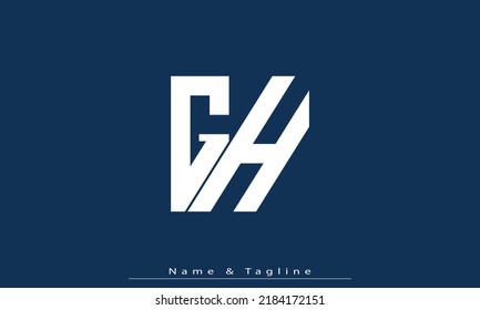 Alphabet letters Initial Monogram Logo GH, HG