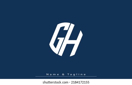 Alphabet letters Initials Monogram logo GH , HG