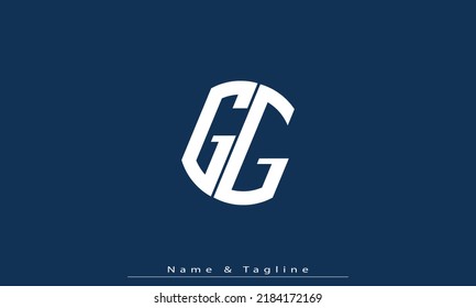 Alphabet letters Initial Monogram Logo GG