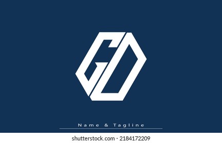 Alphabet letters Initials Monogram logo GD , DG