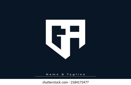 Alphabet letters Initials Monogram logo GA , AG