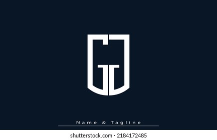 Alphabet letters Initials Monogram logo GJ , JG