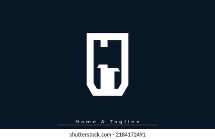 Alphabet letters Initial Monogram Logo GJ, JG