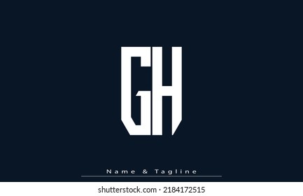 Alphabet letters Initial Monogram Logo GH, HG