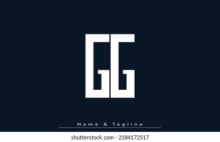 Alphabet letters Initial Monogram Logo GG