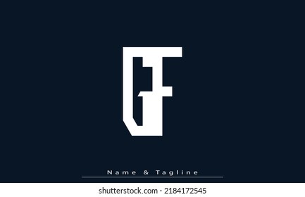 Alphabet letters Initial Monogram Logo GF, FG