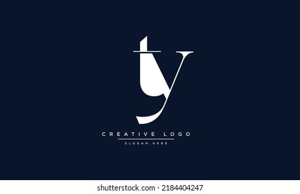 Alphabet letters Initials monogram logo TY, YT, T and Y