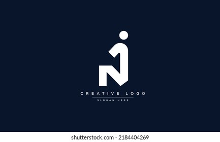Alphabet letters Initials monogram logo NJ, JN, N and J