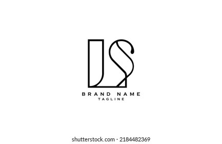 Alphabet letters Initials Monogram logo LS, L and S