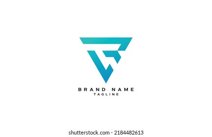Alphabet letters Initials Monogram logo RV, VR R and V
