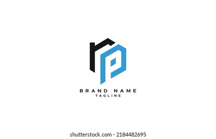 Alphabet letters Initials Monogram logo RP, PR R and P