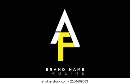 Alphabet letters Initials monogram logo AF, FA, A and F