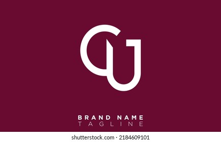 Alphabet letters Initials monogram logo CU, UC, C and U