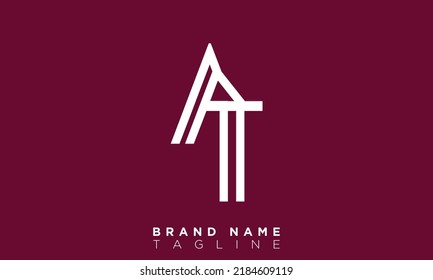 Alphabet letters Initial-Monogramm-Logo AT, TA, A und T
