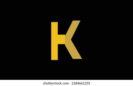 Letras alfabéticas Iniciales logotipo monograma h 'k h 'k k k y h
