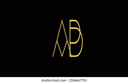 Letras alfabéticas Iniciales Monograma A B 'b A y B