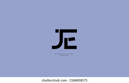 Alphabet letters Initials Monogram logo JE EJ J E 