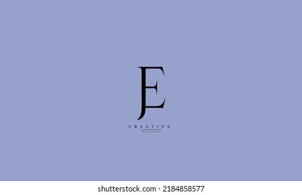Alphabet letters Initials Monogram logo JE EJ J E 