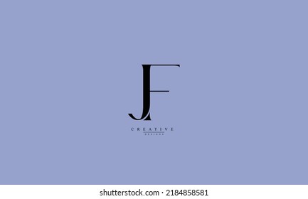 Alphabet letters Initials Monogram logo JF FJ J F 