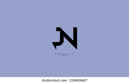 Alphabet letters Initials Monogram logo JN NJ J N 