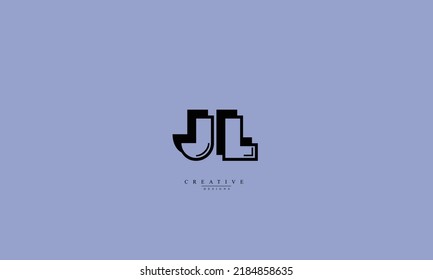 Alphabet letters Initial Monogram logo JL LJ J L 