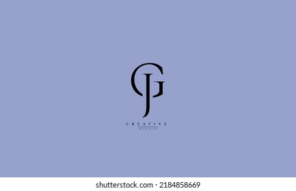 Alphabet letters Initials Monogram logo JG GJ J G 