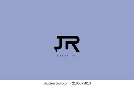 Alphabet letters Initials Monogram logo JR RJ J R