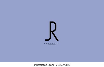 Alphabet letters Initials Monogram logo JR RJ J R