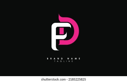 Alphabet letters Initials monogram logo FD, DF, F and D