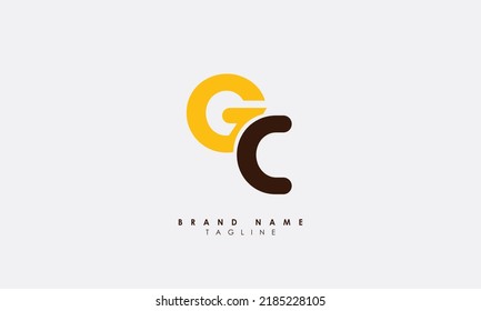 Letras alfabéticas Iniciales logotipo de monograma GC, CG, G y C