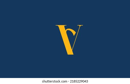 Alphabet letters Initials monogram logo RV, VR, R and V