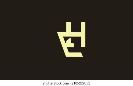 Alphabet letters Initials monogram logo EH, HE, E and H